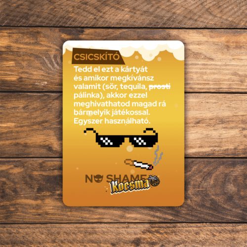 No shame Kocsma party játék