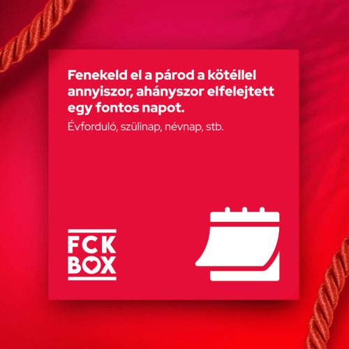 Fck box társasjáték pároknak (büntető kötéllel a dobozban)