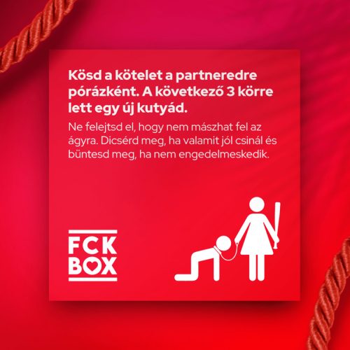 Fck box társasjáték pároknak (büntető kötéllel a dobozban)