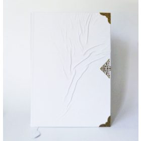 Bőr borítású napló - fehér A4