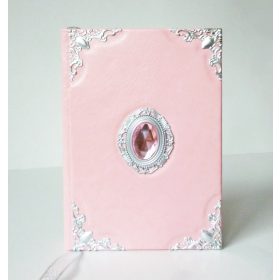 Bőr borítású napló - rózsaszín I. A6