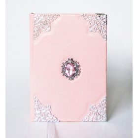 Bőr borítású napló - rózsaszín II. A6