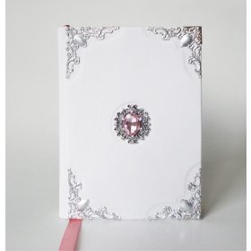 Bőr borítású napló - fehér II. A6