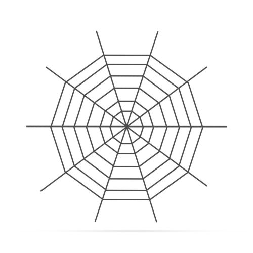 Plüss pókháló - halloween-i dekoráció - 200 cm - fekete