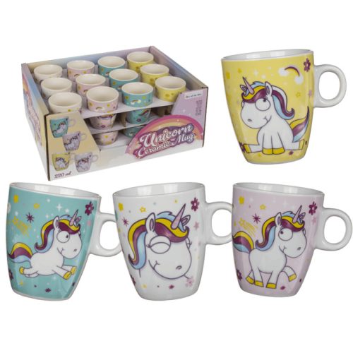 Unikornis bögre sárga