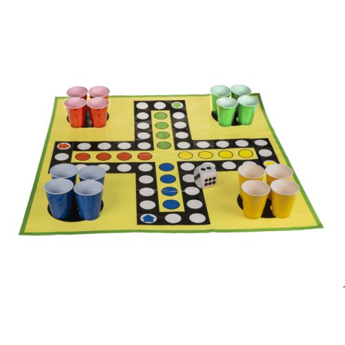 Ludo italozós játék 16 színes pohárral