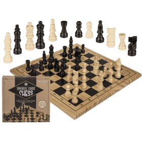 Fából készült sakk társasjáték 28,5*28,5cm