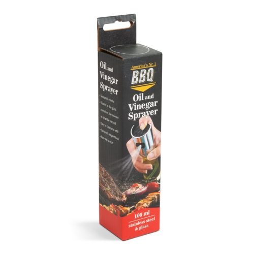 Olaj és ecet permetező spray - rozsdamentes acél, üveg - 100 ml